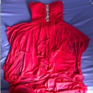 NWT Strapless Pink Hi-low Junior Dress